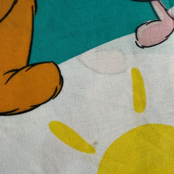Vintage Winnie the Pooh Twin Flat Sheet Piglet Made in Canada - Picture 2 of 3